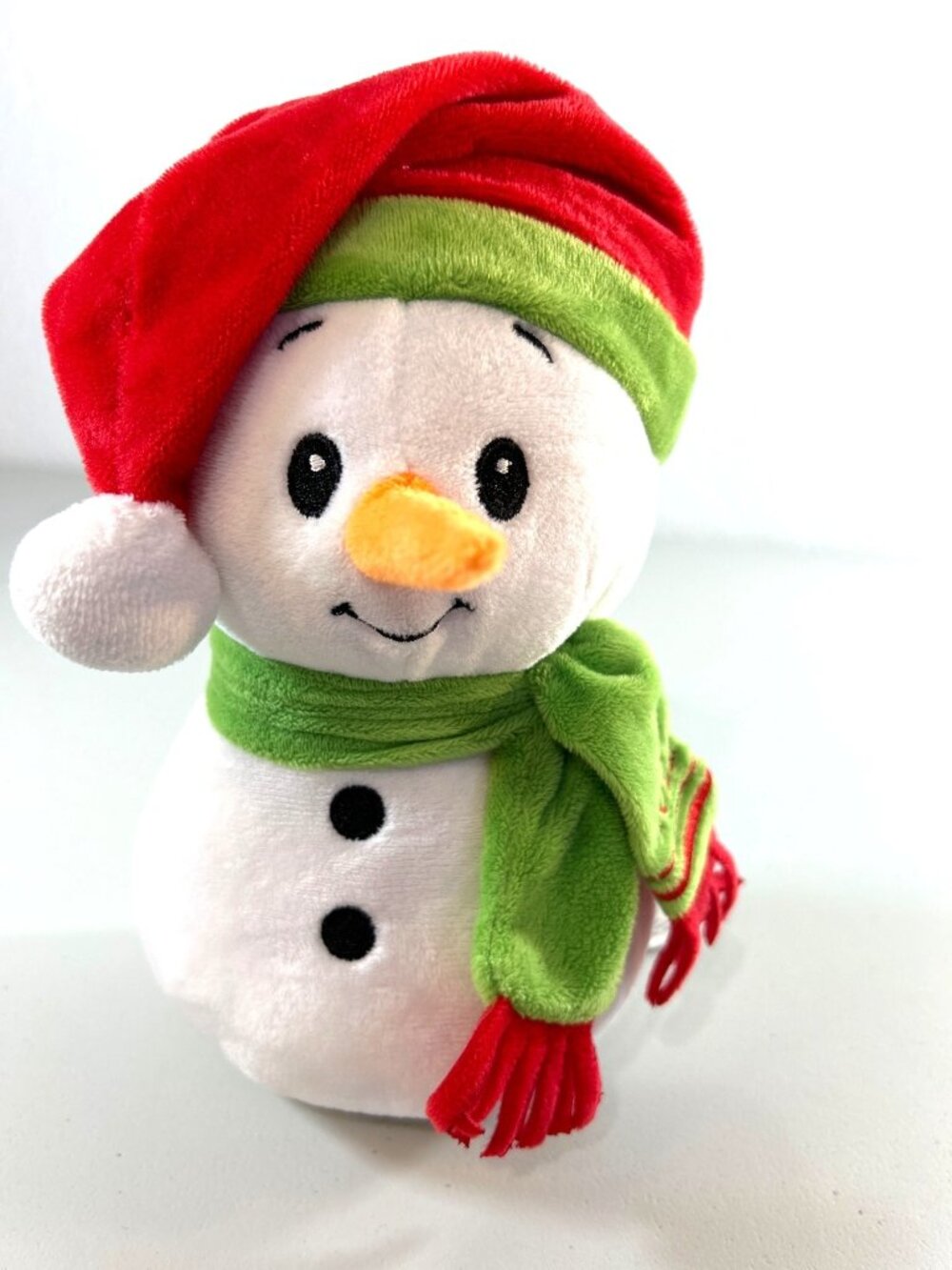 American Greetings Corp Christmas Snowman Plush 2022 Toy White/Red/Green/Black 1